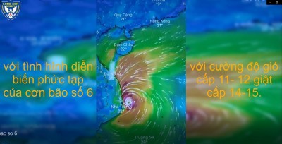 Bảo vệ Long Sơn ứng phó với cơn bão số 6 10.11.2019